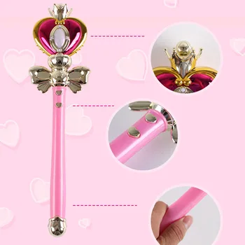 Cosplay Anime Sailor Moon 20 Tsukino Usagi Bagheta Henshin Rod Glow Stick Spirală Inima Lună Rod Muzicale Baghetă Magică Fata Jucarii