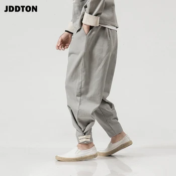 JDDTON Men ' s Bumbac Harem Pantaloni Solide Harajuku Liber Casual Stil Chinezesc de Agrement de Moda Streetwear Hip Hop de sex Masculin Pantaloni JE134