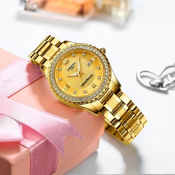 NIBOSI Femei Ceasuri de Top de Brand de Lux 2020 Noua Moda Diamant Doamnelor Ceasuri de mana cu Bratara din Otel Inoxidabil Femei Cuarț Ceas