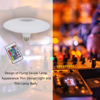 30W RGB de Muzică Bluetooth Bec LED Lumina Plafon Lampă RC Colorate Decor Acasă Lampă fără Fir Lampa Led cu Telecomanda luces led
