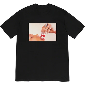 Sureme 2020ss Cireșe Tricouri Barbati Femei Cupluri Mănânce Cireșe Imprimat cu Maneci Scurte Rotund Gat Tricouri Bogo Bumbac T-Shirt pentru Bărbați
