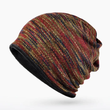 2018 Balaclava pălărie Tricotate eșarfă cap de Iarnă Cap de Guler Esarfa Femei sau Bărbați Hip Hop Pălării Calde cu Catifea in Interior