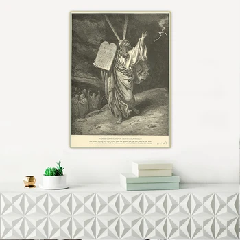 Citon Gustave Dore Sfânta Scriptură Sfânta scriptură ilustrare Povești Panza Pictura in Ulei Imagine de Fundal de Decor Acasă Decorare