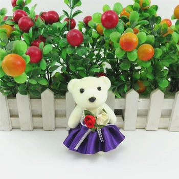 12cmFoam Urs 10 Buc Stil Nou Mini Ursuleț de pluș Jucării, Animale, Flori Pentru Nunta, de Crăciun, Ziua de nastere