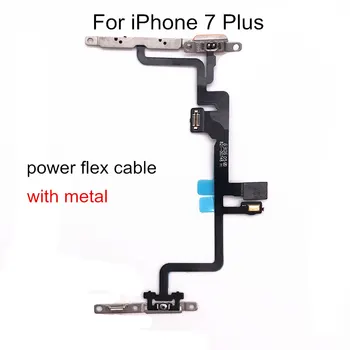 10 Power Flex Cablu cu Metal Pentru iPhone 5 5S SE 6 6S 7 8 Plus X XR XS Volum Max Comuta Pe Off Butonul de piese de Schimb de Înlocuire