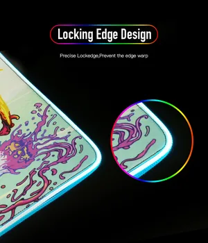 MRG Anime Șold Sexy Fata Calculatorului RGB Mare Lockedge Mouse Pad Gamer 7 Culori, cu Iluminare din spate Mause Pad Desktop PC de Gameing Mat