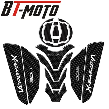 Pentru Kawasaki Ninja Z650 Z900 Versys X300 Motociclete 3D fibra de carbon Gaz Combustibil Rezervor de Ulei Capac de Acoperire Tampon Protector Decalcomanii Autocolant