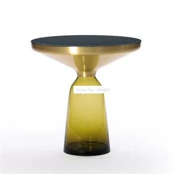 50cm Nordic Lux Pahar cu Ceai de Masă Creativitatea Translucide de Sticlă Picior Design Living Modern Runda Ceai, Cafea, Masă S