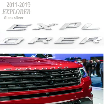 Explorer Masina Emblema de Capota Emblema 3D Litere Explorer Autocolant se Potrivesc pentru Ford 2011-2019 Explorer (Luciu de Argint)