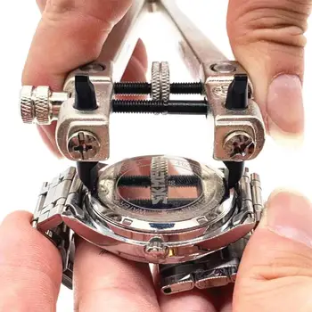 Mare V-forma Ceasornicar Instrument de Reparații de Prindere Reglabil Securitate Practice Bijuterii Ceas Caz Șurub Spate Deschidere Cheie Ceas Instrumente