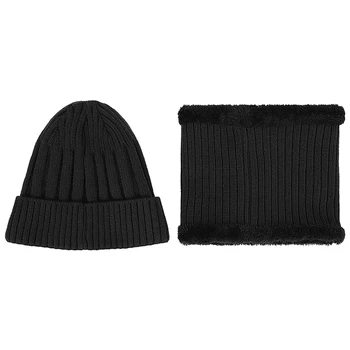 2019 pălărie pentru bărbați de iarnă eșarfă plus catifea bărbați și femei frunză de arțar bumbac pălărie în aer liber cald tricot pălărie salopete groase de bumbac de înaltă calitate