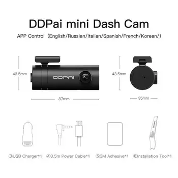 DDPAI Dash Cam Mini HD 1080P Vehicul cu Mașina Ascunse Video Auto DVR Android Wifi Smart Connect Camera Auto Recorder Parcare Monitor