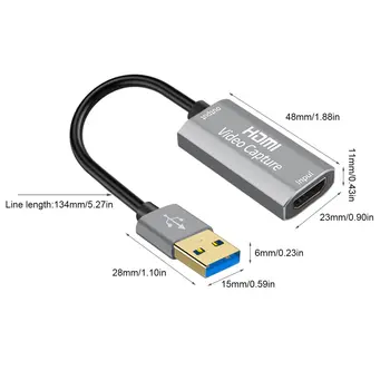 4K Video cu placa de Captura USB 3.0 1080p 60Fps Jocul Capture Card Grabber Record de Box Live Streaming pentru PS4 Camera HD de Înregistrare