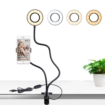 Portabil USB Lampă cu Lumină LED, 3 Moduri de Culoare 360 Dgree Rotație pentru Tatuaj Permanent Makup Frumusete Lampa de Birou Lumina Tabelul Clemă