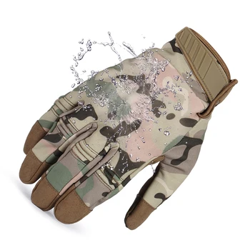 Ecran Tactil De Vreme Rece, Rezistent La Apa Mănușă De Vânt Iarna Mai Cald Fleece Tactică Militară Completă Deget Mănuși De Protecție Oameni