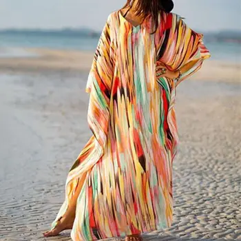 Supradimensionat Sifon Bikini Acoperi de Plajă pentru Femei Pareo Tunica de Plaja Costum de Baie Vara Rochie de Plaja Halat De Plage