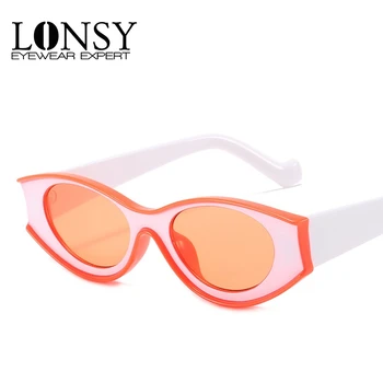 LONSY Moda ochelari de Soare Femei 2020 Brand de Lux de Designer Sexy Roșu Maro Fumuriu Culoare Lentile UV400 Retro Femei Ochelari de Soare