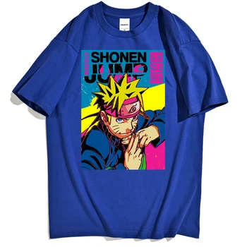 Uzumaki Naruto Shonen Mens T-Shirt Naruto Anime Imagine Topuri Haine Pentru Bărbați-Coreean Brand De Streetwear Supradimensionat Mens T Shirt