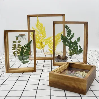 Rama Foto din lemn Creative specii de Plante față-Verso Plexiglas Cadru de Imagine DIY Arta de Perete Decorative, Ornamente Decor Acasă
