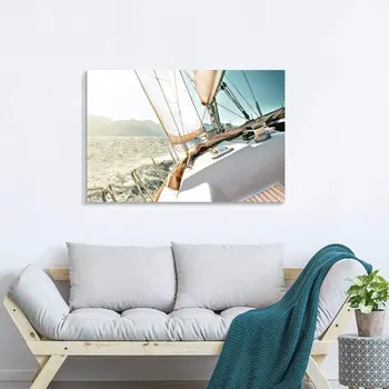 Panza Pictura Barcă cu pânze Imagine peisaj Marin Arta de Perete Nautice opera de Arta HD Printuri pentru Dormitoare, Camera de zi de Decorare Acasă Poster