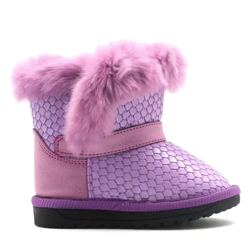 Apakowa Fete Cizme de Iarna Cald Pluș Copii Cizme de Zapada de Colorat pentru Copii Pantofi pentru Iarna Rece Pu Piele Patch-uri Pantofi