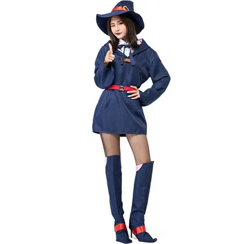 Akko Kagari Cosplay Mica Vrăjitoare Mediul Academic Uniformă Școlară Akko Kagari Costum Anime Mica Vrăjitoare Academia Cosplay Femei