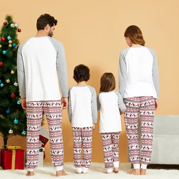 Haine de crăciun Părinte-copil Costum de Crăciun Familia Set de Pijama Acasă Sleepwear Nou Copil Copil de Tata, Mama, de Potrivire de Familie Utilaje