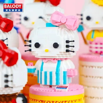 Balody 18099 Desene animate Blocuri de Diamant Salut Kitty Jucării Pisica Anime Figurine Mici Asamblate Cărămizi Jucarii pentru Copii