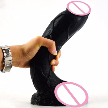 FAAK26*5.5 cm Imens Real Penis artificial jucarii Sexuale Penis Realist Masturbator Pentru Femei Super Mult Mare Anal Vibrator Negru Adult Sex Erotic Jucarii