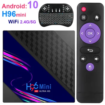 Mai nou Android 10 Smart TV Box H96 MINI V8 RK3228A 2GB 16GB 2.4 Ghz Wifi Google Play, Youtube H96Mini 4K Media Player, Set Top Box