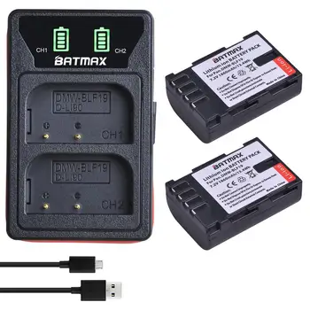 2X 1860mAh DMW-BLF19E DMW-BLF19 aparat de Fotografiat Baterie + LED Dual USB Încărcător cu Tip C Port pentru Panasonic Lumix GH3 GH4 GH5