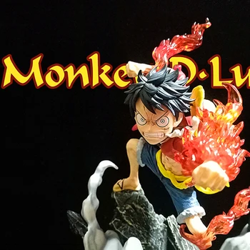 18cm-O singură Bucată Monkey D. Luffy Figura de Acțiune Anime GK Pumnul de Foc Luffy Mână Versiune Q PVC Modelul de Colectare Păpuși Jucărie pentru Cadouri