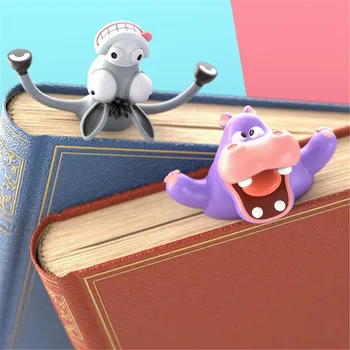 40# 4buc 3d Stereo Kawaii Desene animate Animal Minunat semn de carte Traznita Marcaj Student Cadou Pentru Iubitorii de Lectură Pentru Petrecere Decoratiuni