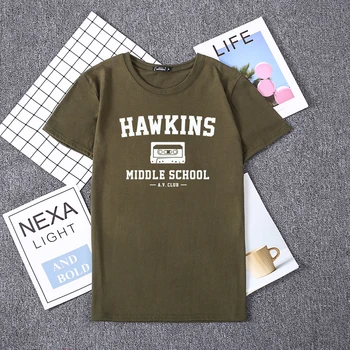 Țăranul Hawkins gimnaziu AV Club Imprimare Tricouri Femei Harajuku Ulzzang Tumblr Tricouri Harajuku Topuri Tricou Tricouri Femeie