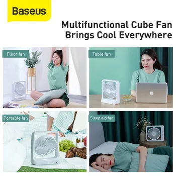 Baseus Cub Tremura Fan 5400mAh Portabil Fani Pentru Desktop Office Birou USB Fan Vara Cooler Ventilator de Răcire USB de încărcare Pentru Dormitor