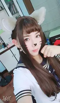 Noapte de Petrecere Club Mingea Poartă Jucaus Anime Costum de Pisica Vulpe Urechi Faux-Blana de Par Clip Pereche pentru Ziua de Cosplay