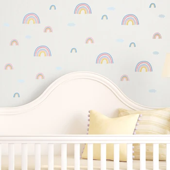 Desene animate Curcubeu Vreme Autocolante de Perete Copii Pepinieră Impermeabil din PVC de Înaltă Calitate Decalcomanii de Camera pentru Copii DIY Poster Colorat