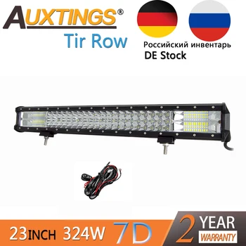 Auxtings 23in 324W Tri Rânduri de Lumină LED Bar 22