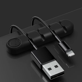 LOCATIE. Organizator de Cablu Silicon USB Cablu Bobinator Desktop Ordonat Clipuri de Management pentru Mouse-ul pentru Căști Clemă de Sârmă Suport pentru Cablu