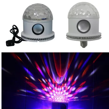 Glob de cristal Lampă Bluetooth de la Distanță fără Fir pentru Muzică Vorbitor E27 Auto Rotativ RGB LED Bec Lumina de Scena DJ Petrecere Lampa de Vacanță Bec
