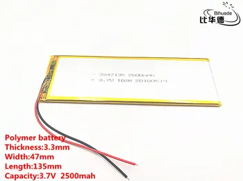3.7 V 2500mAH 3347135 (polimer litiu-ion baterie) Li-ion baterie pentru tableta pc de 7 inch, 8 inch JUCĂRIE,POWER BANK,GPS,mp3,mp4