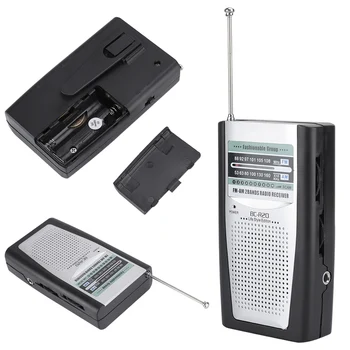 SOONHUA Mini Radio Portabil cu Radio AM/FM BC-R20 Radio Cu Difuzor Receptor Antenă Telescopică