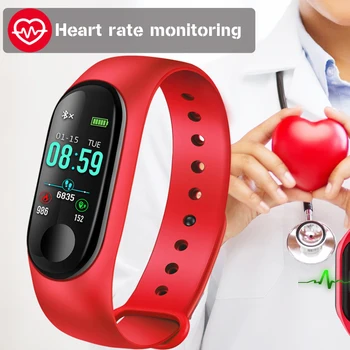 FXM 2020 Inteligent Ceas Sport Femei Ceas Digital Bărbați Heart Rate Monitor de Presiune sanguina Fitness Tracker Pedometru Ceas Bluetooth