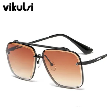 2019 Nou Elegant Doamnelor Pătrat ochelari de Soare pentru Femei Brand de Lux de Designer Italia fără rame, Ochelari de Soare Barbati Femei Vintage Nuante UV400