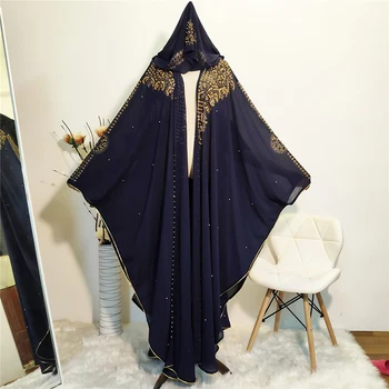Deschide Dubai Abaya Kimono Cardigan Turc Hijab Rochie Musulman Islamic Îmbrăcăminte Pentru Femei Caftan Caftan Halat De Musulmani Djelaba Femme