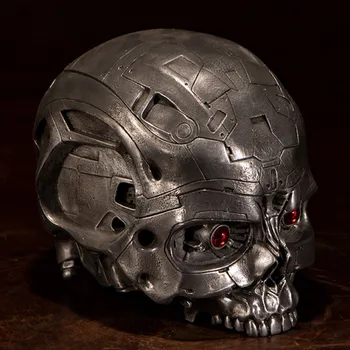 Terminator T-800 De Cap de Robot Statuie de Metal Cifră Acțiune de Colectare Model de CASETA de Jucărie 24cm Q620