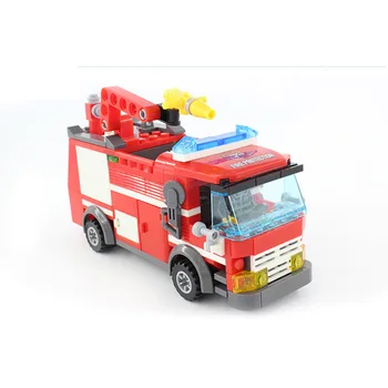 206Pcs Oraș Foc Camion Model de Masina Blocuri Seturi Pompier DIY Creator Cărămizi Kit de Jucarii Educative pentru Copii