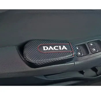 Pentru Dacia Duster Dokker, Logan Lodgy Sandero 1 buc Fibra de Carbon, Piele Pernă Picior Genunchi Pad Pad-Cotiera Auto de Interior Accesorii
