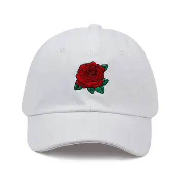 2018 nou Trandafir Rosu Floare Șapcă de Baseball pentru Femei Snapback Cap Cu Tata Pălărie de sex Feminin Hip Hop Soarele de Vară brand cap pălării en-gros