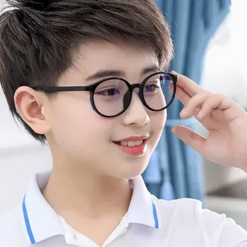Noi pentru copii anti-albastru tv cu oglinda retro cadru rotund Copii ochelari cadru băiat și fată, ochelari baza de prescriptie medicala cadru